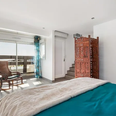 아파트 Stella Port Nature Sea View Duplex In The Heart Of The Naturist Village 아그